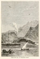 De satte in på Steamer Point, från 