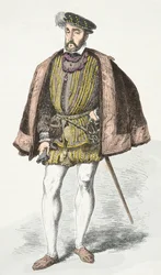Porträtt av kung Henrik 2 (gravyr)
