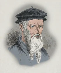 Porträtt av Guillaume Farel (gravyr)