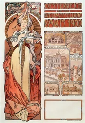 Reklamaffisch för Österrike vid världsutställningen i Paris 1900 - Mått: 68 x 98,5 cm