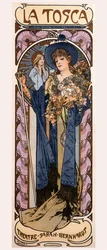 Affisch för Tosca med Sarah Bernhardt, 1899