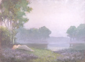 Sovande i ljungen, morgon, 1935
