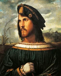 Porträtt av Cesare Borgia (Rom
