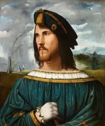 Porträtt av en gentleman (känd som Cesare Borgia). Zw. 1500 och 1524