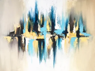 Abstrakt: Blått guld – en reflektion