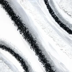 Svart och silverglittrande abstrakt