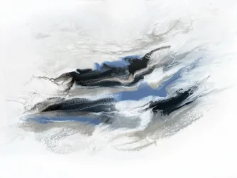 Flytande abstrakt flöde