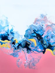 Rosa Blå Guld Fluid Flow
