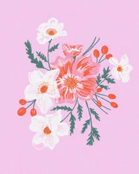 Rosa blombukett