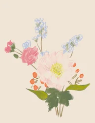 Mjuk blomsterbukett