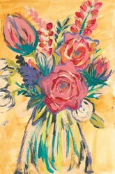 En livfull abstrakt blomsterbukett