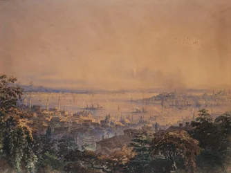 Utsikt över Konstantinopel, 1866