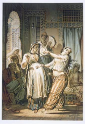 Egyptisk magdansare, från "Souvenir of Cairo"