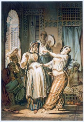 Egyptisk magdansös, Kairo, 1862