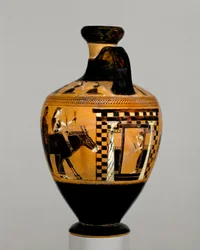 Terracotta lekythos, ca 550–530 f.Kr. (terrakotta)