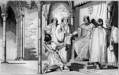 År 1327, Karl IV the Bel (1294-1328) erigue Bourbons herrskap till förmån för ljumsken son till Robert de Clermont och sonson till Saint-Louis, Louis I