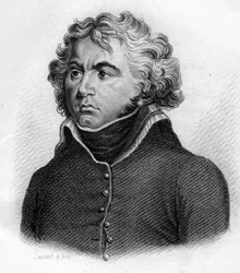 Jean - Baptiste Kléber (1753-1800), fransk general.- i "Porträtt av de franska generalerna efter fransmännens segrar och strider"". Graverad av Ambroise Tardieu 1818. Stella Collection.
