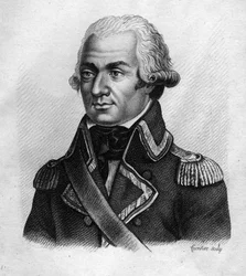 Porträtt av Charles François du Périer dit Dumouriez (1739-1823), fransk general.- i "Porträtt av franska generaler efter fransmännens segrar och strider"" Graverad av Ambroise Tardieu 1818. Stella Collection.