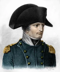 Porträtt av Napoleon vid tiden för slaget vid Austerlitz (1805) - i "" Porträtt av de franska generalerna efter fransmännens segrar och erövringar". Grav av Ambroise Tardieu 1818. Stellasamling.