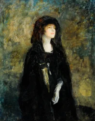 Mrs Claude Johnson i svart