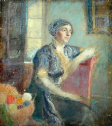 Mrs Lousada, målade hemma hos henne