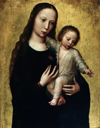 Jungfru Maria med Jesusbarnet i skjorta