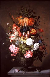 Stilleben med olika blommor, 1634