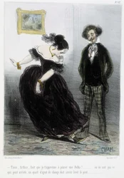 Karikatyr - i "" Madeleines"" av Cham, v.1870-1880