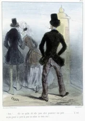 Karikatyr - i "" Madeleines"" av Cham, v.1870-1880