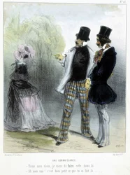 En bekant - i "" Madeleines"" av Cham, ca 1870-1880