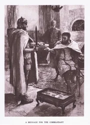 Ett meddelande från kommendanten, illustration från The Roman Soldier, 1928