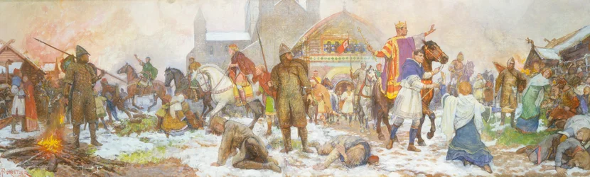Episod vid Vilhelm I:s kröning, London, juldagen, 1066, tidigt 1900-tal