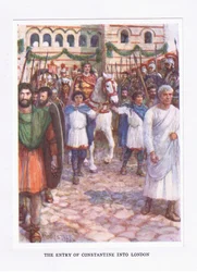 Konstantins inträde i London, illustration från The Roman Soldier, 1928