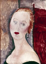 En blond kvinna. Porträtt av Germaine Survage, 1918.