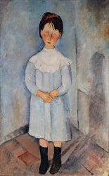 Flicka i blått, 1918.
