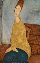 Jeanne Hébuterne i en gul tröja, 1918-19
