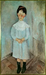 Liten flicka i blått 1918