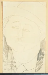 Porträtt av Paul Guillaume, ca 1916 (penna på papper)