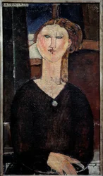 Porträtt av Antonia Målning av Amedeo Modigliani (1884-1920) 1915 Sön. 0,82x0,46 m Paris, Musee de l