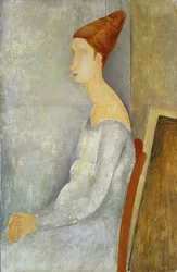 Porträtt av Jeanne Hebuterne, 1918