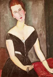 Porträtt av Madame Georges Van Muyden, av Amedeo Modigliani (1884-1920), olja på duk