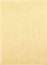 Porträtt av Soutine sittande, 1917