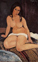 Sittande nakenmodell, 1917