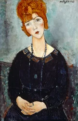 Kvinna med ett halsband, 1910