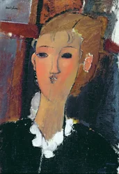 Ung kvinna i en liten ruff