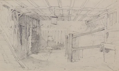Inside a Stall, c.1810 (penna)