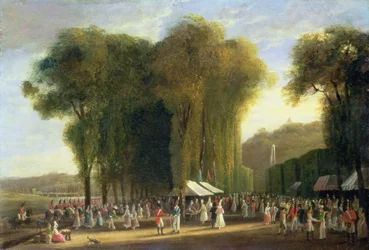 Jour de Fete at St.Cloud: Brittiska trupper i tjänst, september 1815 (panel)