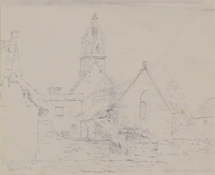Ruinerad kyrka, ca 1803 (penna)