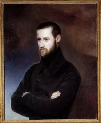 Porträtt av Louis Auguste (Louis-Auguste) Blanqui (1805-1881), politiker. Målning av Amélie Suzanne Serre (1814-1841)