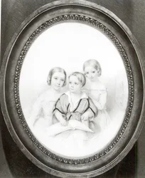 Blandine (f. 1835), Cosima (f. 1837) och Daniel (f. 1839), barn till Marie d’Agoult och Franz Liszt